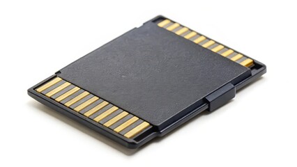 SD Card on White Background