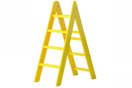 imple Step Ladder Leaning To The Right Side