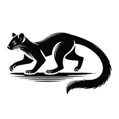 Fototapeta premium Fossa Hunting Silhouette