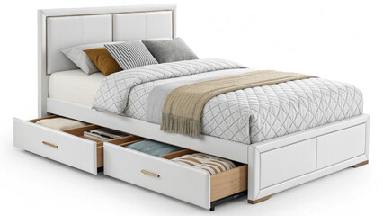 double bed with pillows