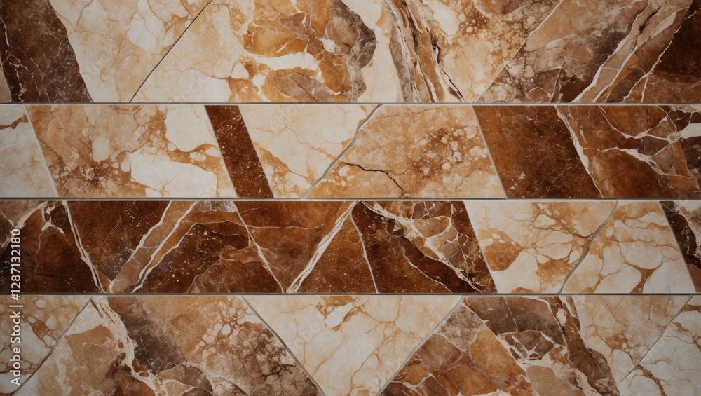 Poster beige and brown rustic marble tile pattern ideal for interior and exterior design in high resolution