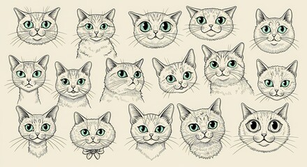 Whimsical Cats Illustrated: Playful and Artistic Feline Designs for Creative Projects