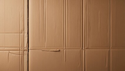 Fototapeta premium Brown cardboard texture with industrial style featuring creases and lines ideal for backgrounds in design projects and packaging applications