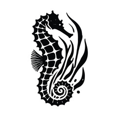 Obraz premium Seahorse Silhouette