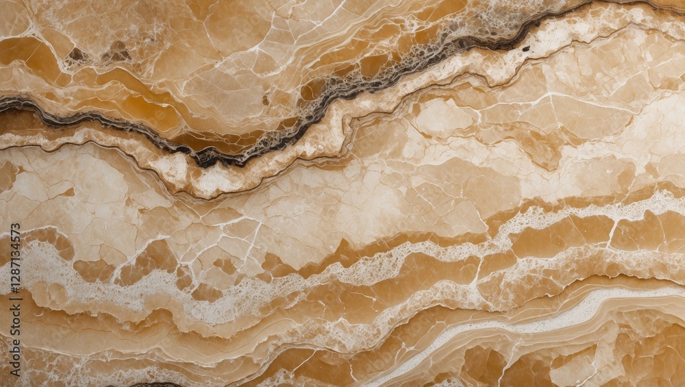 Poster Beige marble texture background featuring natural lines ideal for graphic design and architectural projects. High resolution for various uses.