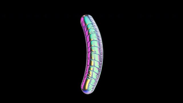 ) Parenthesis Symbol Balloon Iridescent Typefaces On Alpha Loop