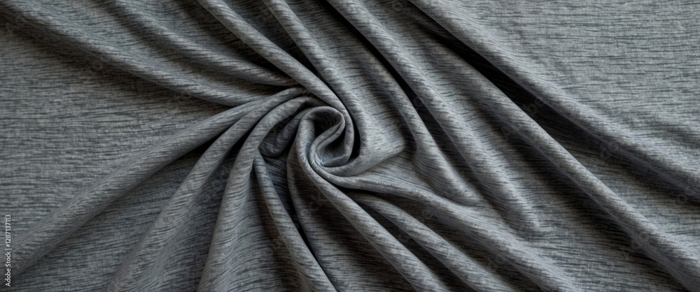 Poster stretchy gray jersey fabric texture featuring elegant drapery patterns ideal for textile design and 