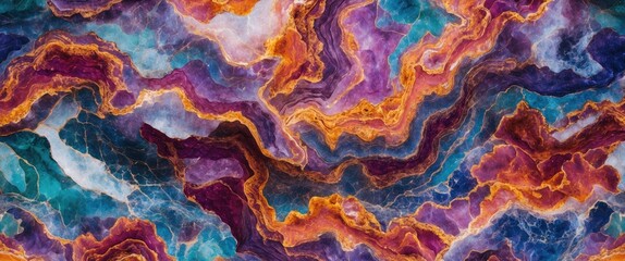 Vibrant abstract marble texture pattern with rich colors for elegant interior design and creative backgrounds