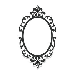 Vintage swirl blank badge