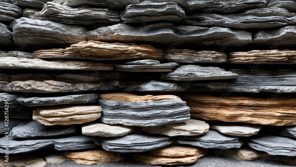 Poster textured layered rocks creating an abstract natural background featuring intricate patterns and vary