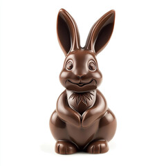 Obraz premium easter, chocolate, bunny, chocolate bunny on white background
