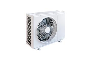 Obraz premium White Air Conditioner Unit Outdoor Cooling System,