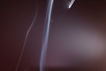 Close up shot of smoke abstract move freely in the air