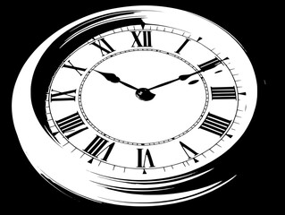 Vintage White Wall Clock with Roman Numerals