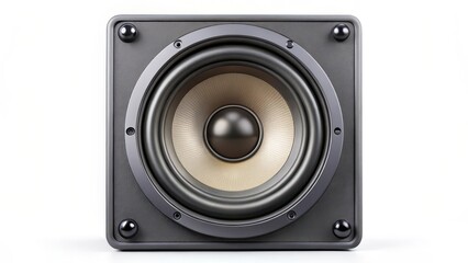 Square Speaker on White Background