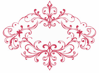Elegant Baroque Ornamental Flourishes Vector Illustration