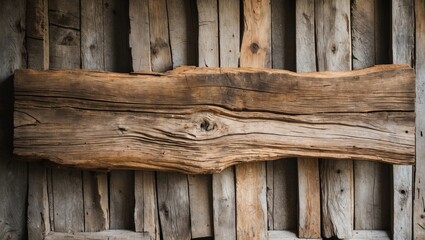 Weathered barn wood board on rustic wooden background showcasing natural textures and grain patterns perfect for vintage home decor.