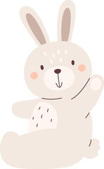 Hand Drawn Sitting Rabbit