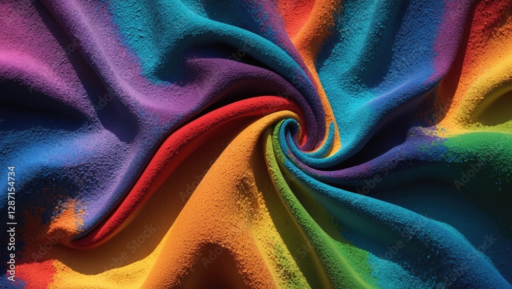 Poster vibrant abstract swirl of colorful powder texture creating a dynamic and captivating background suit