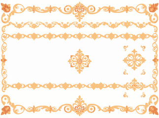 Luxurious Rococo Patterns and Borders Vector Collection