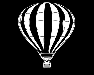 Obraz premium Vintage Hot Air Balloon Illustration