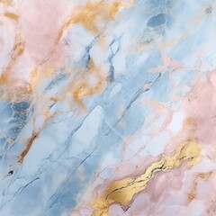 Fototapeta premium Abstract Marble Texture: Blue, Rose, and Gold