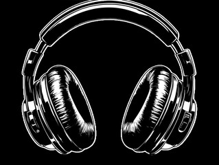 Stylish Headphones Illustration