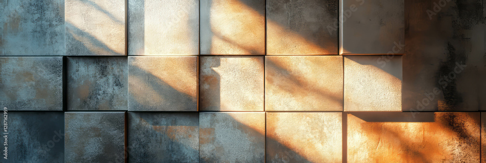Poster abstract wall texture with shifting colors and light patterns for modern design