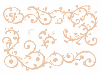 Intricate Baroque Scrolls and Rococo Swirls Vector Set