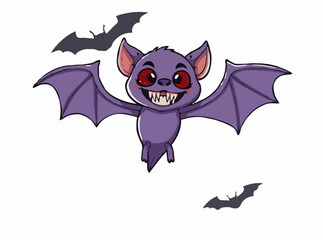 Frightening Vampire Bat Vector Graphic