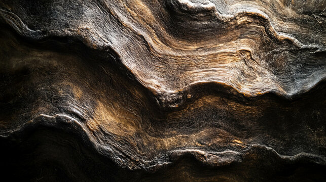 Abstract walnut texture with dark ambient light for rustic design