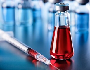 Sterile vaccine vial and syringe for hospital immunization program