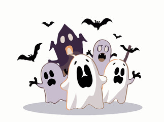 Creepy Ghostly Shadows Design Element