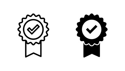 Approved icon vector. Certified Medal Icon
