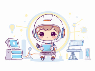 Futuristic Technology Concept in Vector Illustration