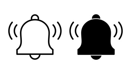 Bell icon vector. Notification sign and symbol for web site design