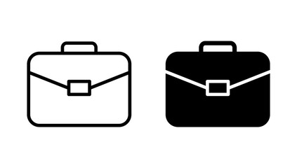 Briefcase icon vector. suitcase sign and symbol. luggage symbol.