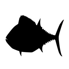 Saltwater fish silhouette