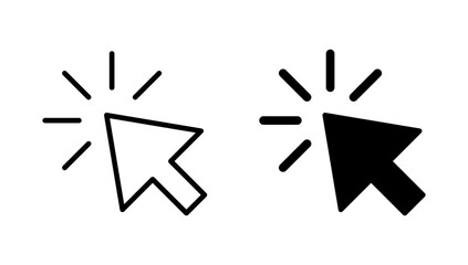 Click icon vector. pointer arrow sign and symbol. cursor icon