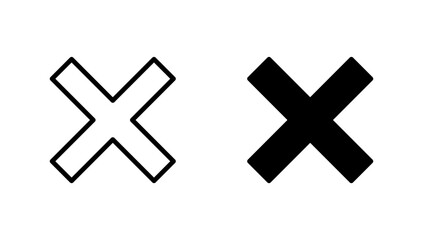 Close icon vector. Delete sign and symbol. cross sign