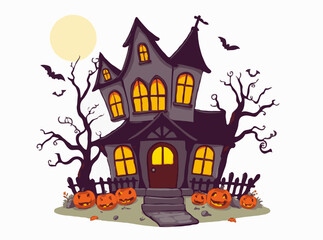 Haunted House Scary Halloween Background