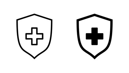 Health insurance icon vector. Insurance health document sign and symbol