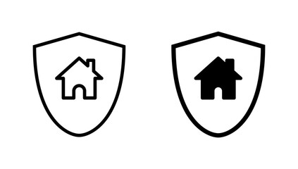 house insurance icon vector. house protection sign and symbol