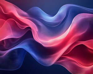 Abstract flowing fabric, vibrant colors, dynamic lines, digital art, graphic design