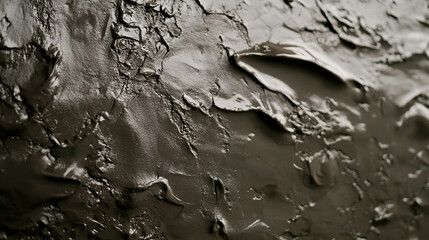 Fototapeta premium Wet mud clay wall texture with smooth surface for artistic design