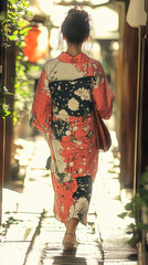 着物を着た女性