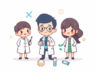 Biotechnology and Genetics Research Vector Icons