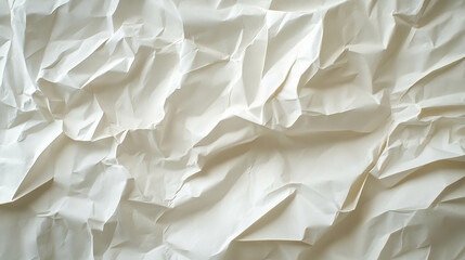 Obraz premium White creased paper texture with sharp and soft folds for design and background use