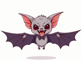 Terrifying Vampire Bat Halloween Illustration