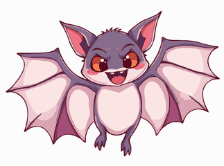 Terrifying Vampire Bat Halloween Illustration